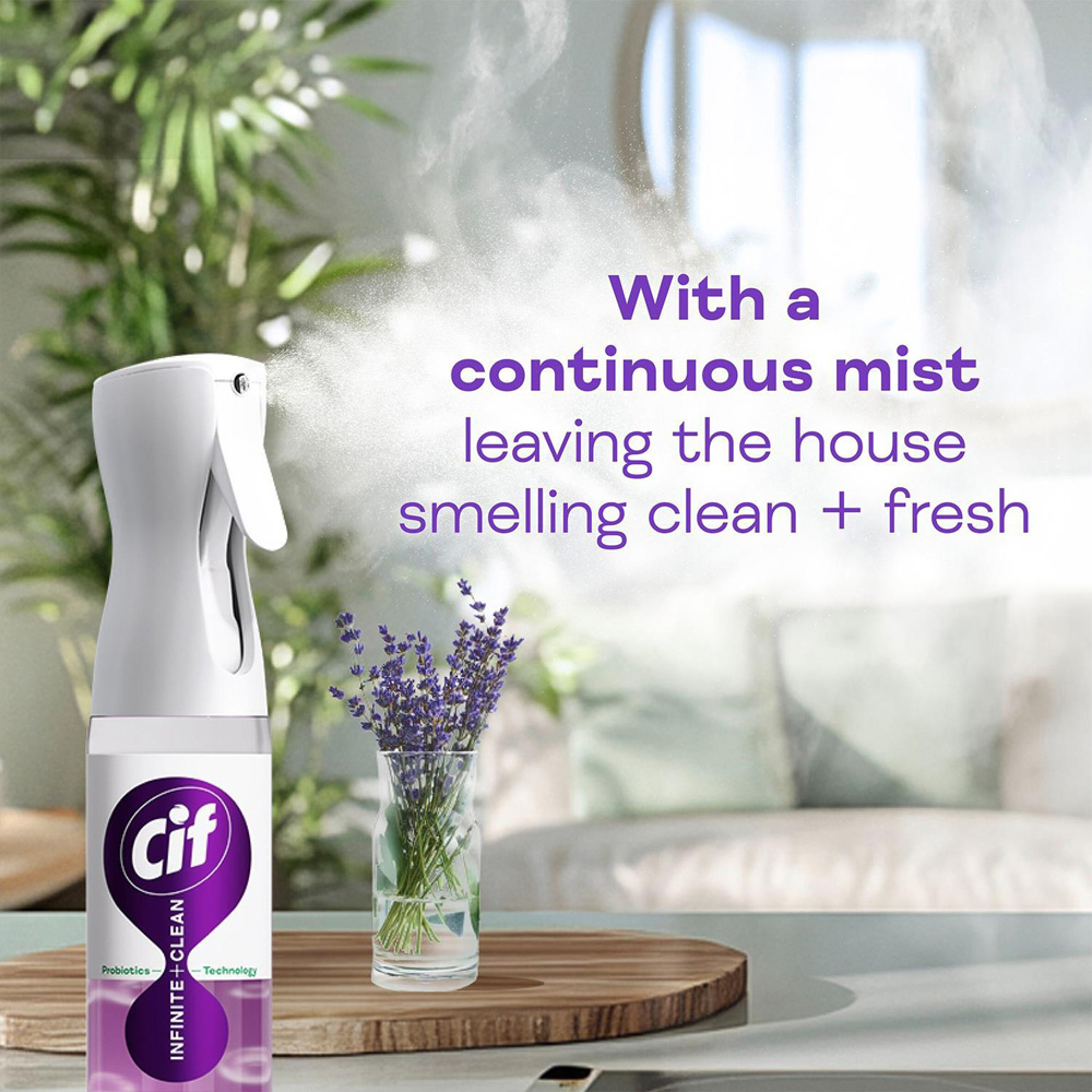 Cif Infinite Clean All in One Lavender and Eucalyptus Cleaner Spray 280ml 6 Pack Image 7