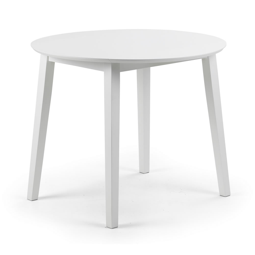 Julian Bowen Coast White Dining Table with 4 Chairs Image 2