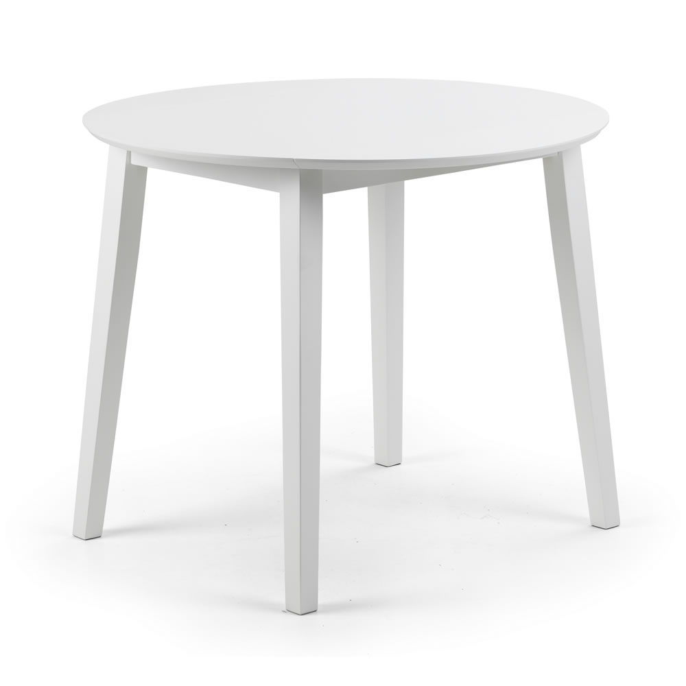 Julian Bowen Coast White Dining Table with 4 Chairs | Wilko