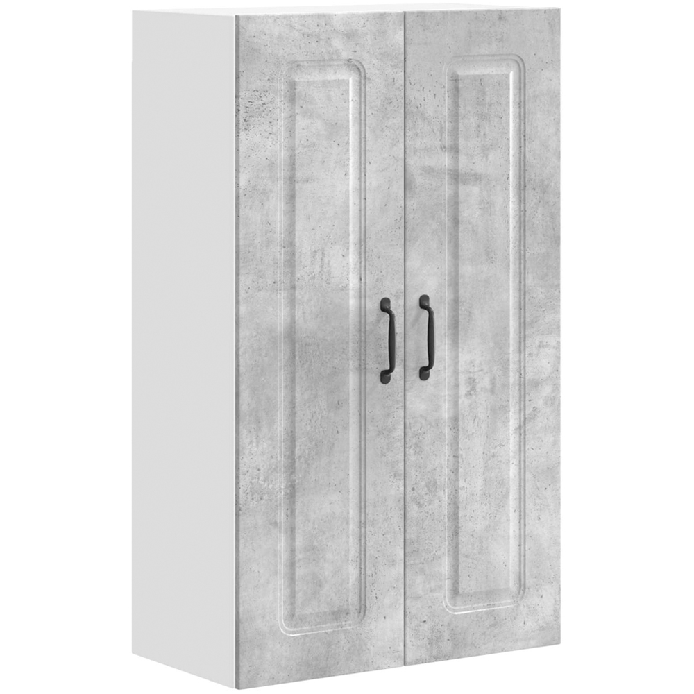 vidaXL 2 Door Concrete Grey Kitchen Wall Cabinet Image 2
