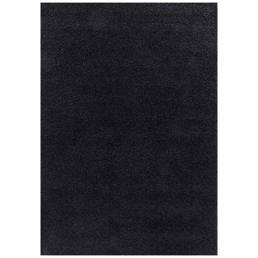 Desire Rugs Oxford Black Plain Shaggy Rug 160 x 230cm Image 1
