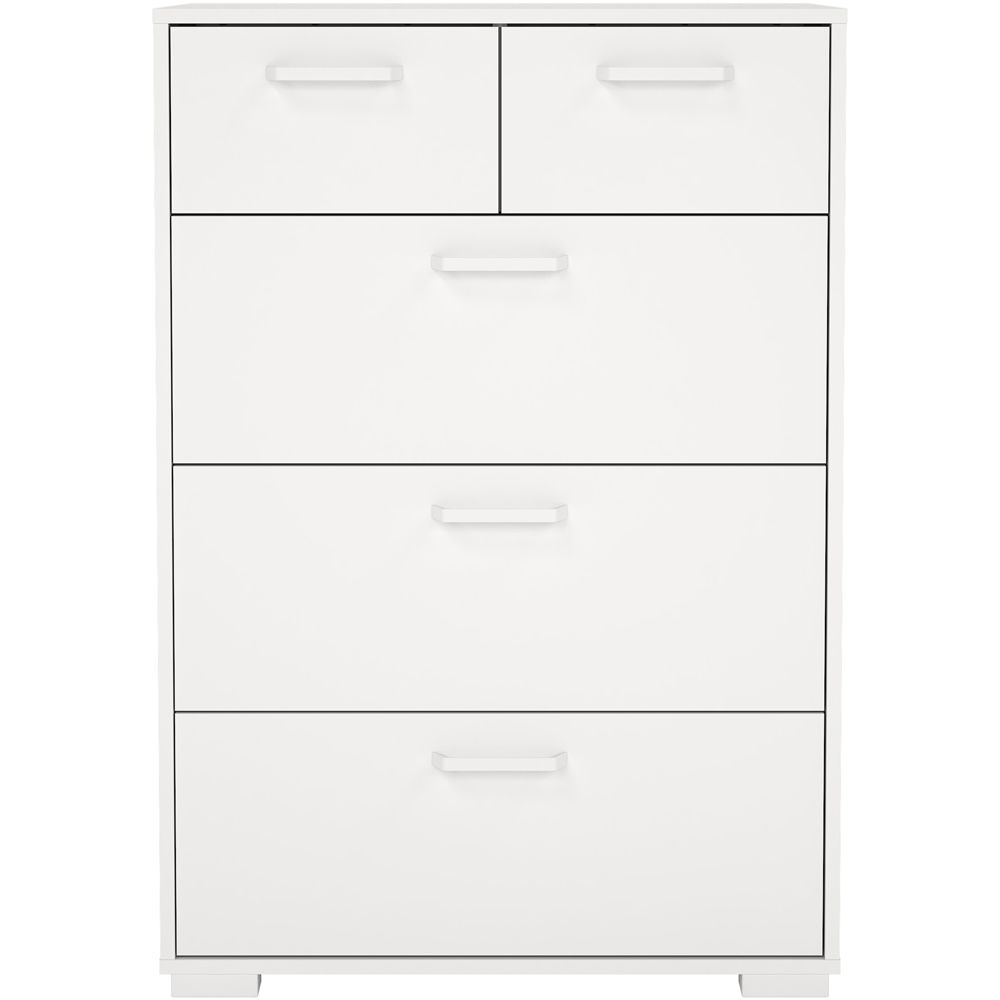Florence Sofia 5 Drawer White Chest of Drawers Image 2