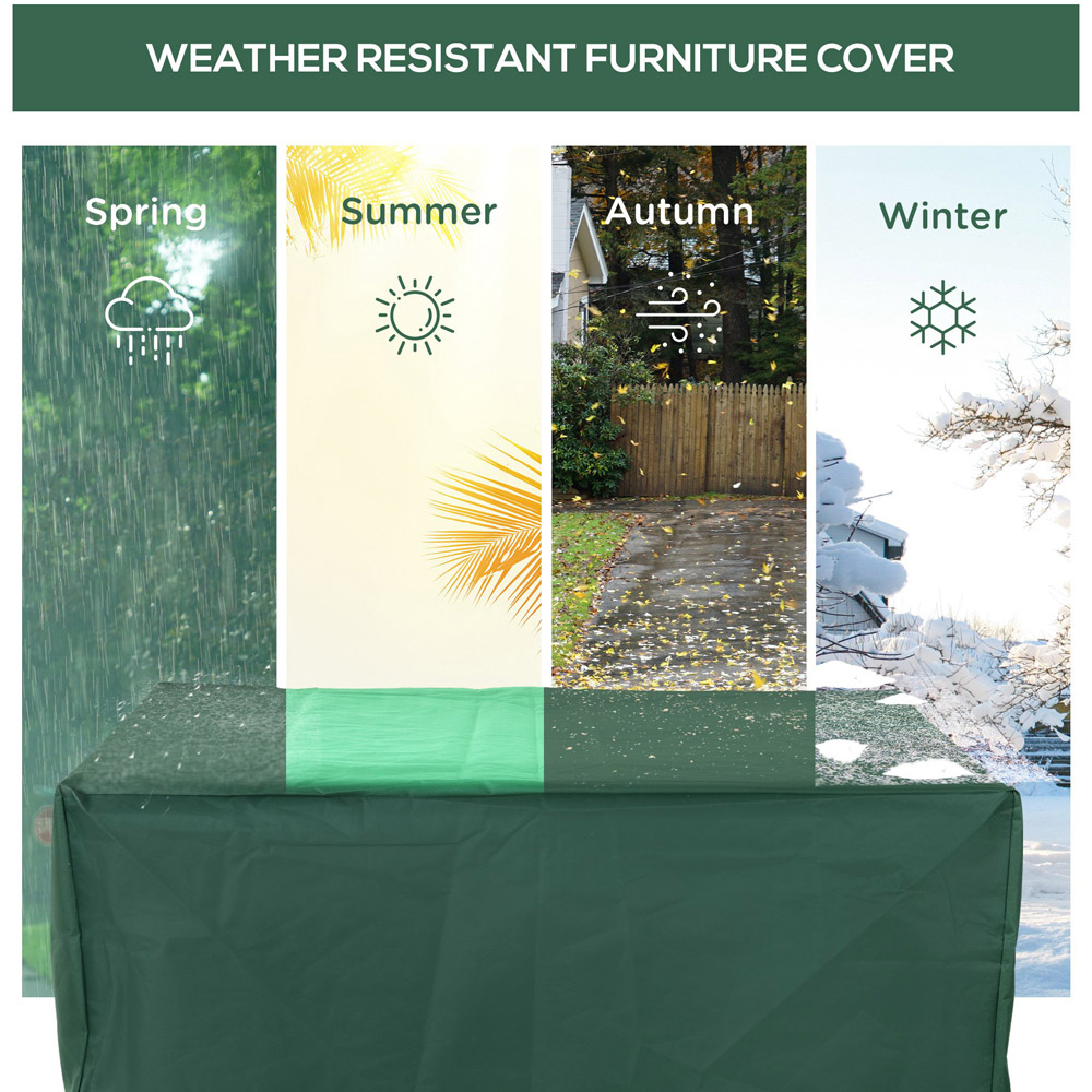 Outsunny Green 600D Oxford Anti-UV Garden Furniture Cover 245 x 165 x 55cm Image 6