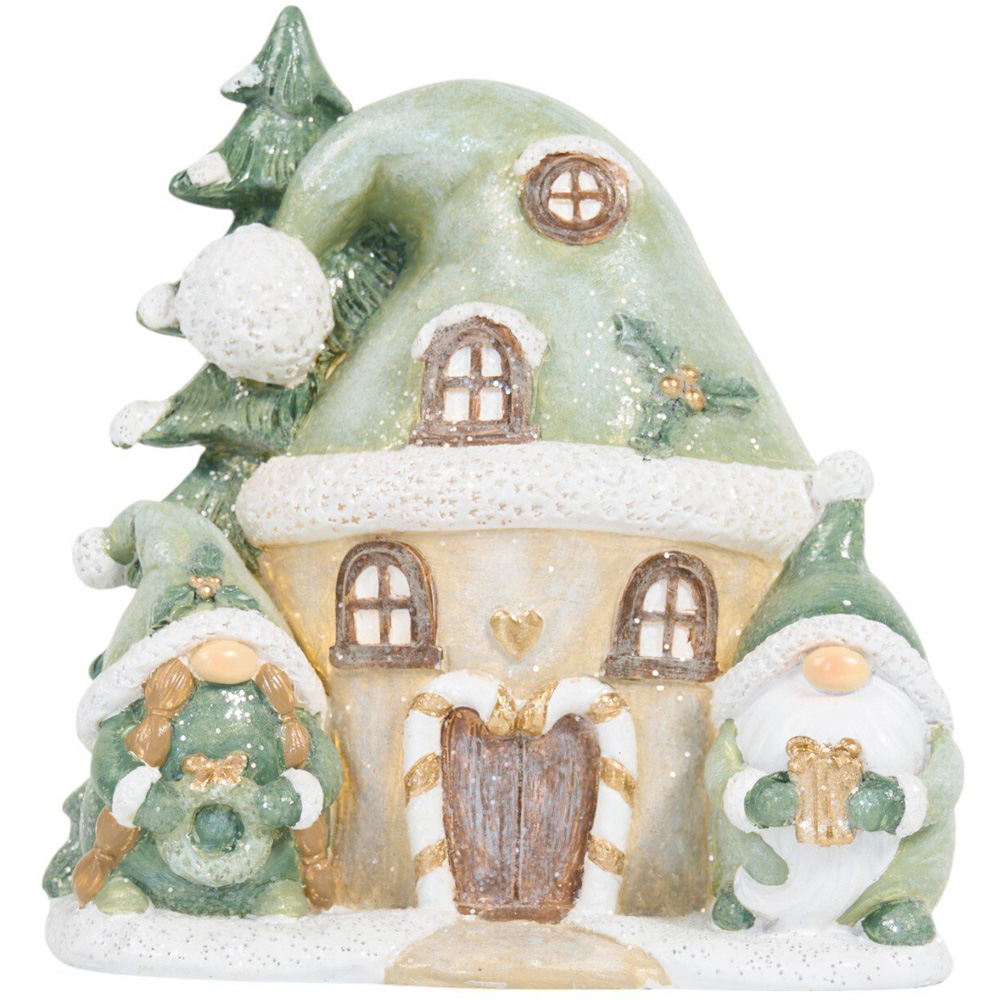 Cosy Cottage House Scene OrnamentGreen Image 4