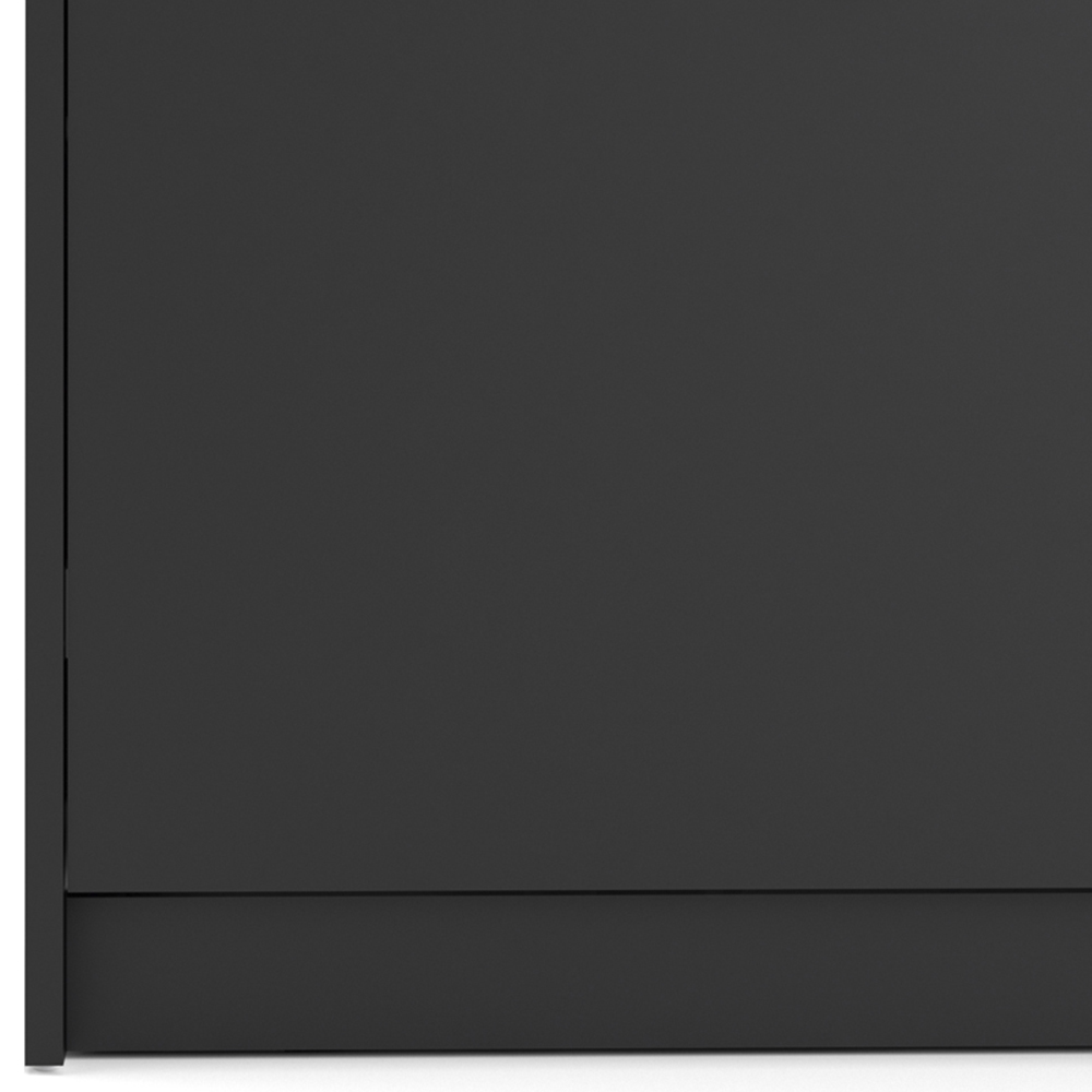 Florence Shoes 3 Flip Door Matt Black Double Layer Shoe Storage Cabinet Image 7
