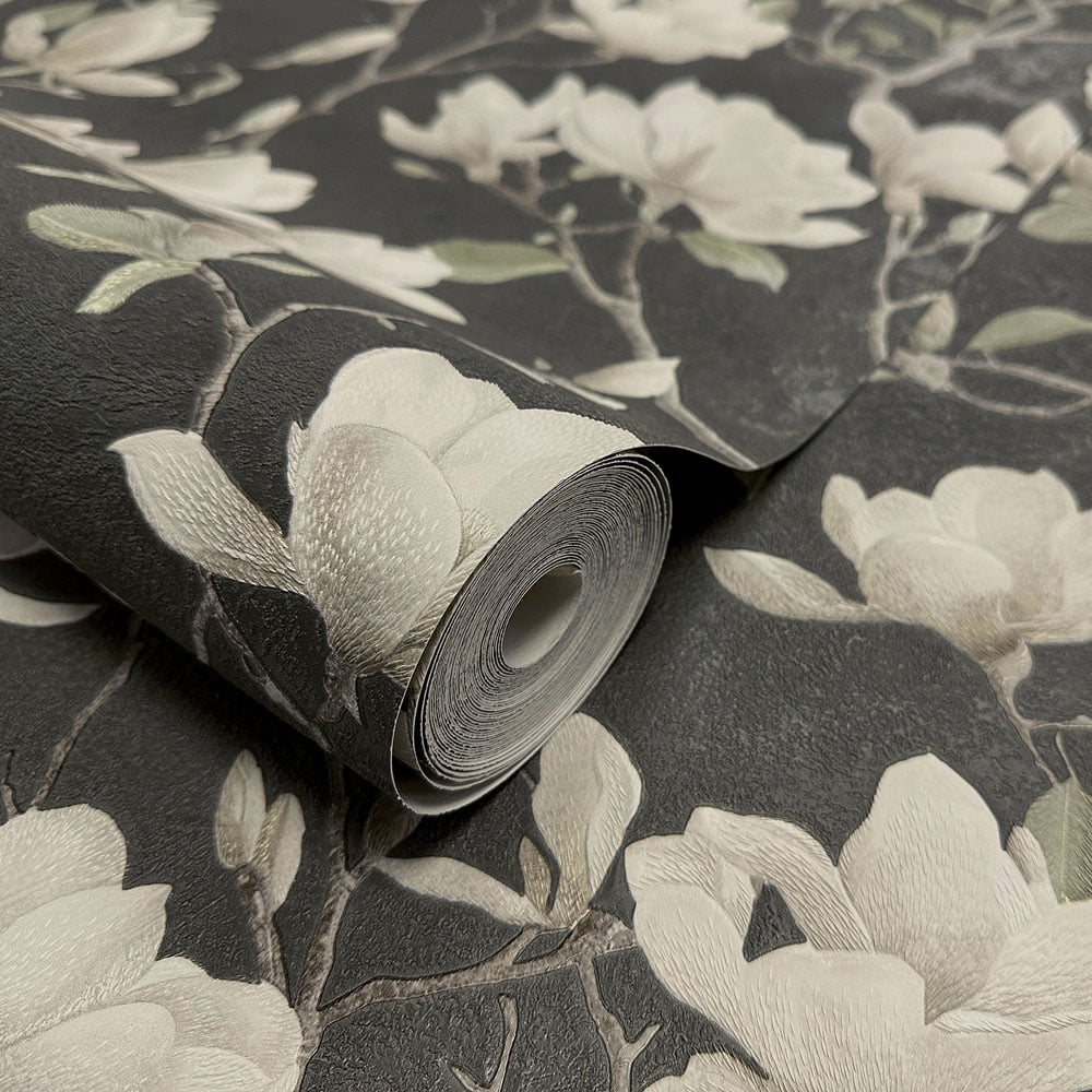 Holden Decor Petalina Charcoal Wallpaper Image 2