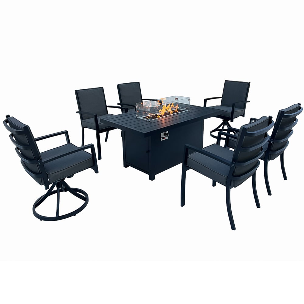 Furniture One 6 Seater Aluminium Garden Dining Set Image 7