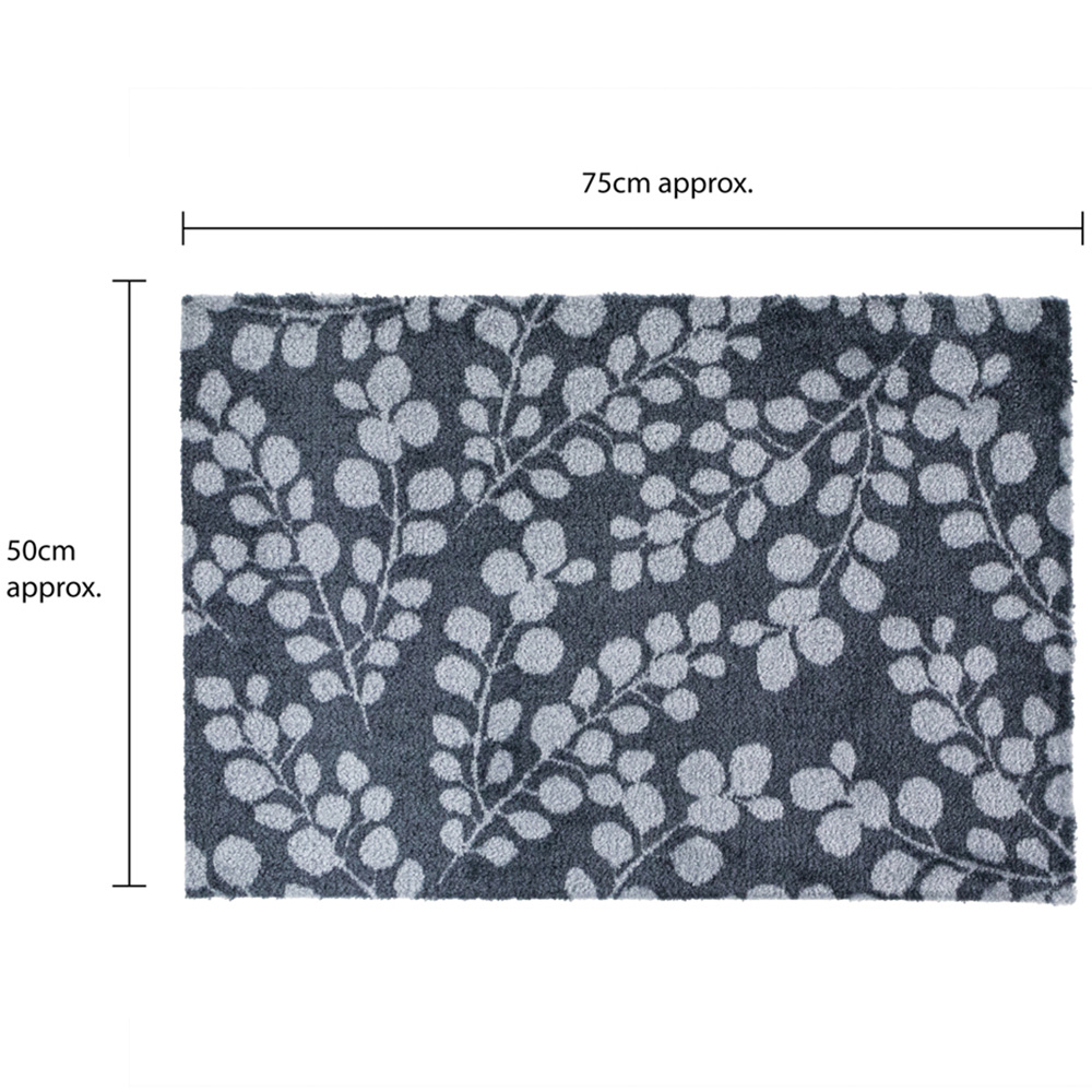 JVL Mega Grey Branches Latex Backed Door Mat and Runner Set Image 8