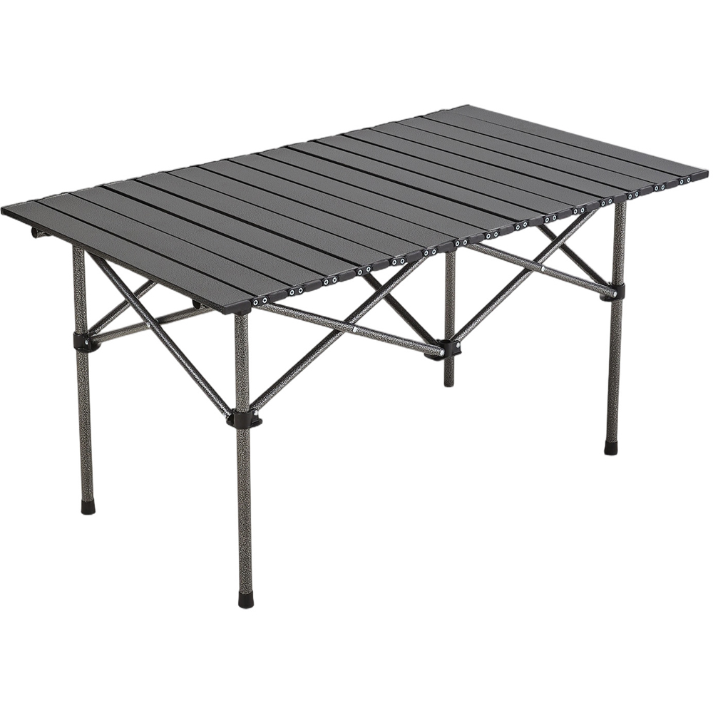 Living and Home 4 Seater 95cm Black Foldable Camping Table and Chair Set Image 3