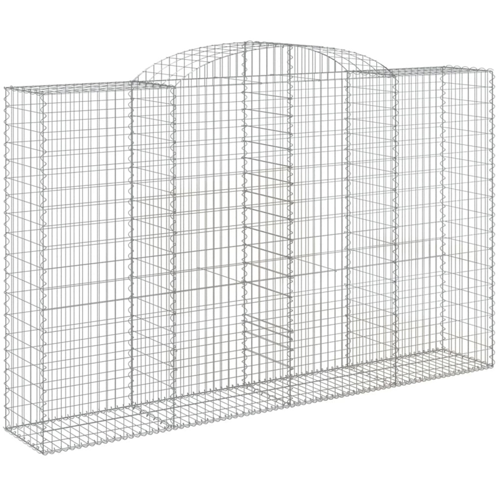 vidaXL Silver Galvanised Iron Gabion Basket 300 x 50 x 180/200cm 6 Pack Image 1