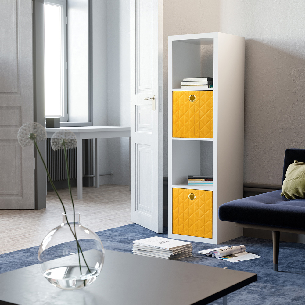 Clever Cube 4 Shelf White Rectangle Storage Unit Image 5