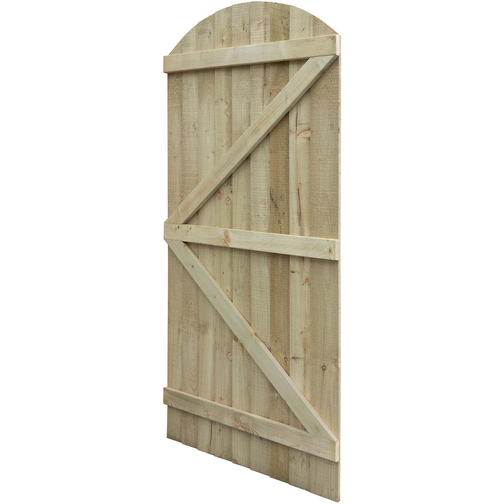 Rowlinson Featheredge Arch Top Wooden Gate Image 4