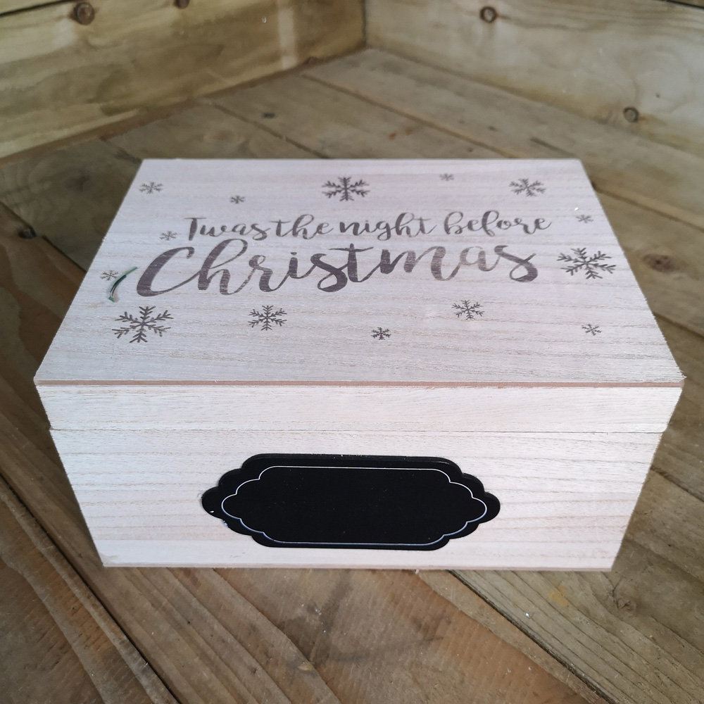 Samuel Alexander Wooden Christmas Eve Gift Box with Personalisable Name Plate 14 x 28 x 21cm Image 3