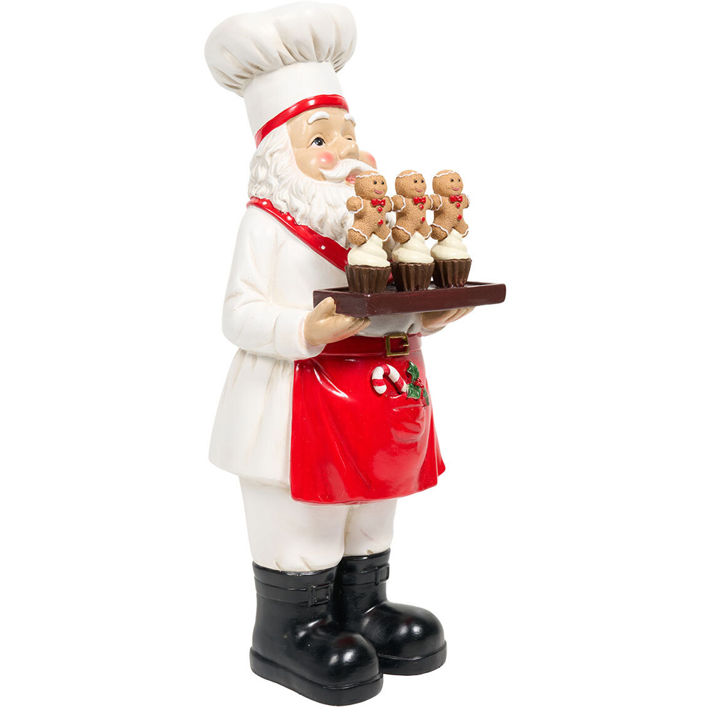 Chef Santa Polyresin Ornament Image 3