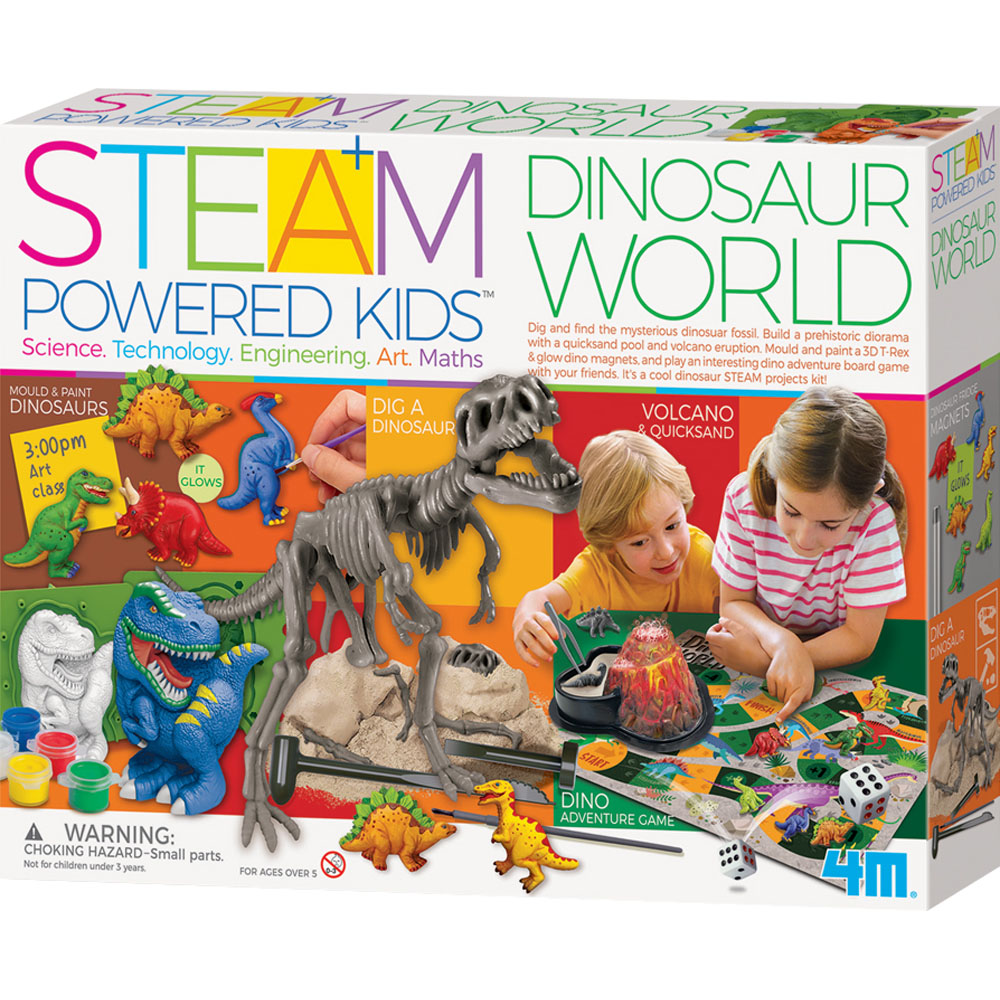 4M Steam Powered Kids Dinosaur World Image 1