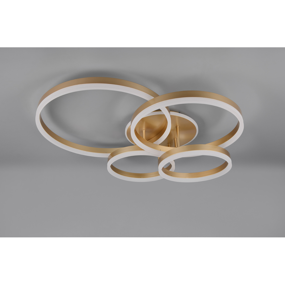 TRIO Drake Gold Integrated LED Ceiling Light Image 6