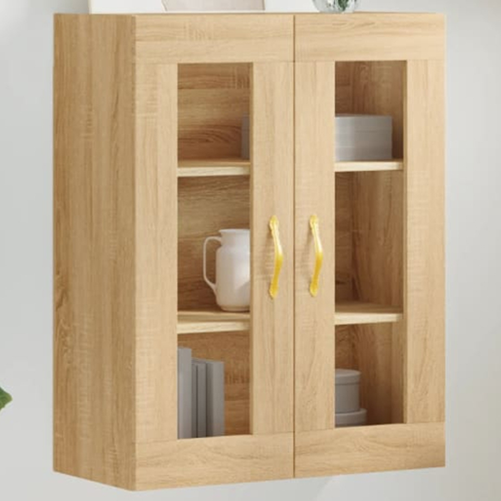 vidaXL 2 Door 3 Shelf Sonoma Oak Wall Mounted Cabinet Image 1