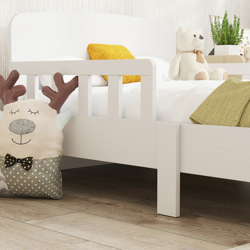 AIYAPLAY White Kids Toddler Bed Frame Image 4