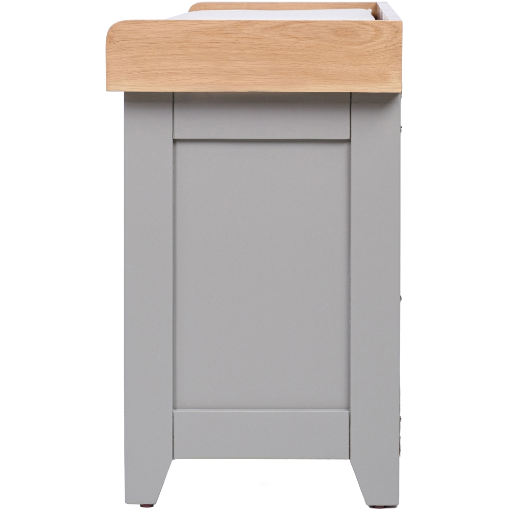 Charles Bentley Charnwood Grey Hallway Bench with Shoe Tidy Image 4