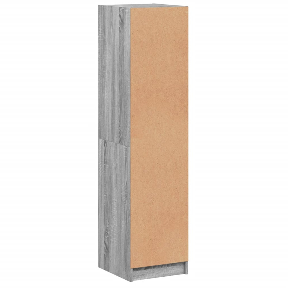 vidaXL Single Glass Door 4 Shelf Grey Sonoma Highboard Image 8