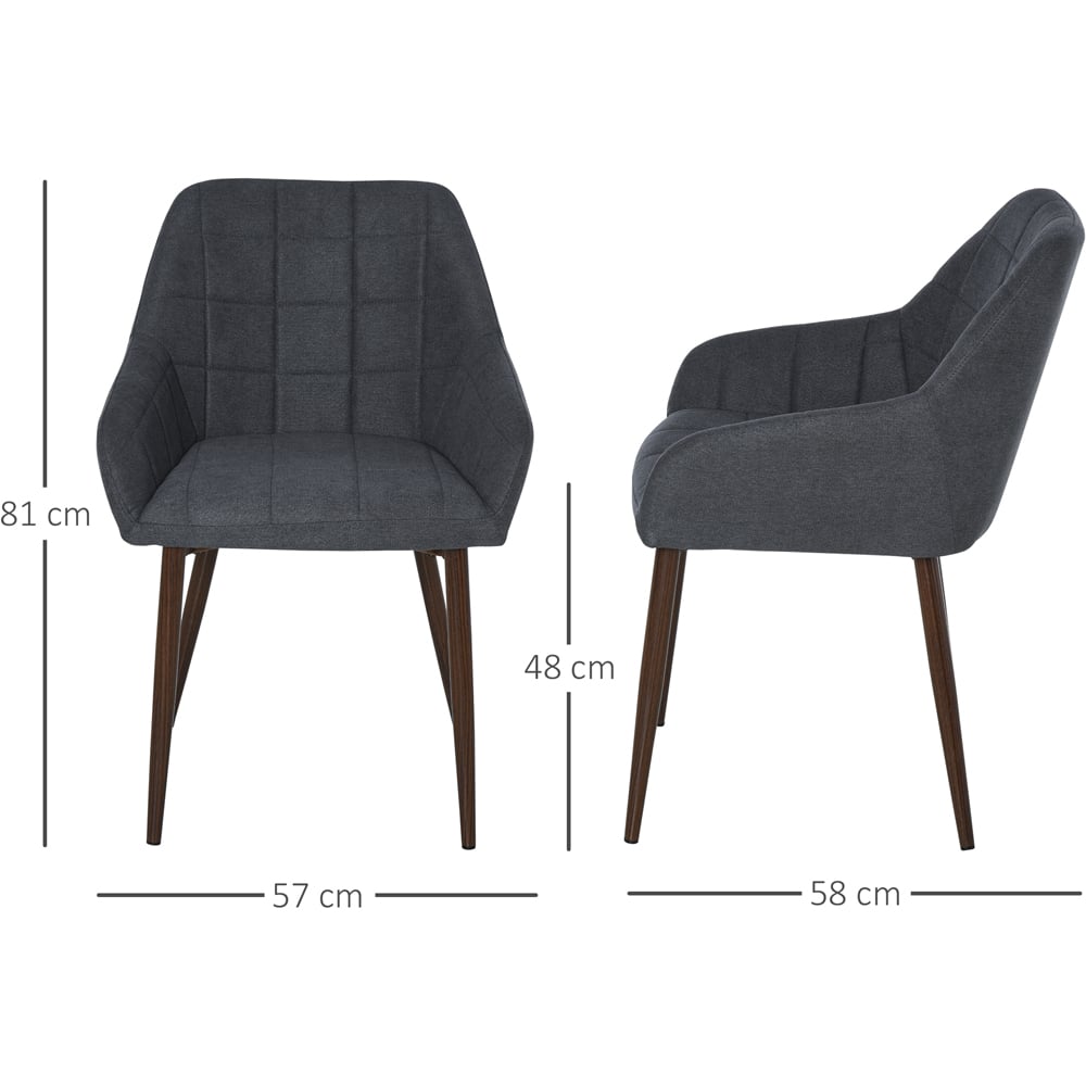 Portland Set of 2 Gold and Black Metal Wire Dining Chair Image 9