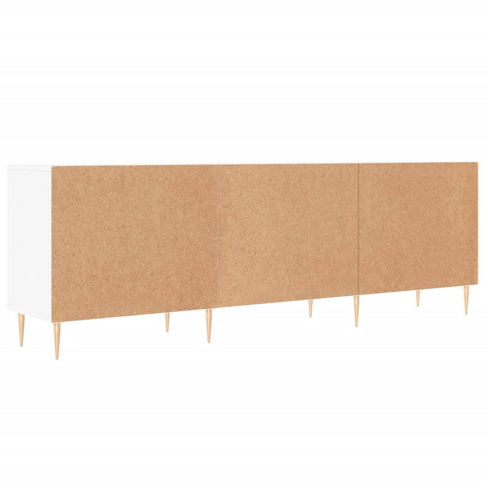 vidaXL 2 Door 2 Shelf White TV Cabinet Image 8