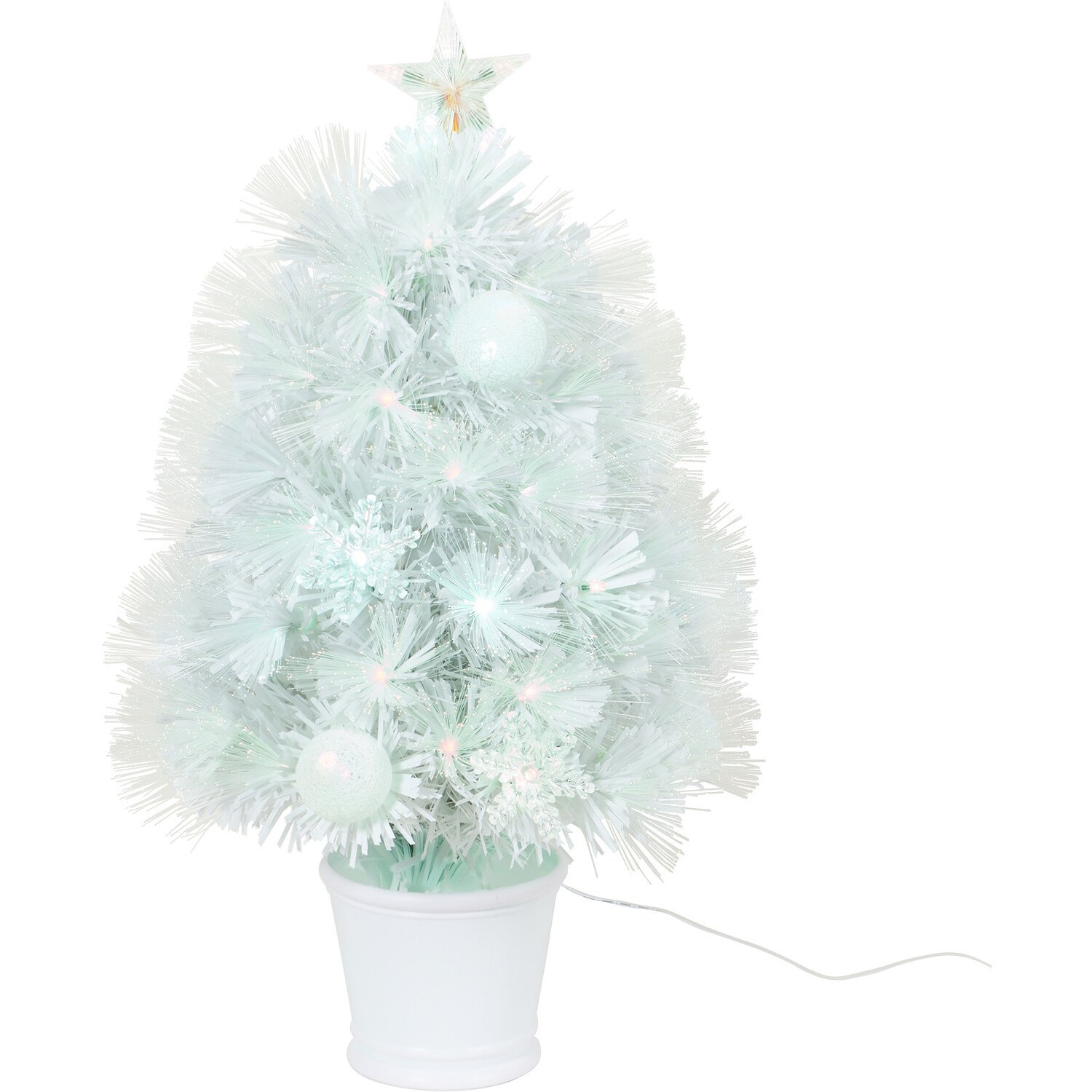 Fibre Optic Christmas Tree - White Image 6