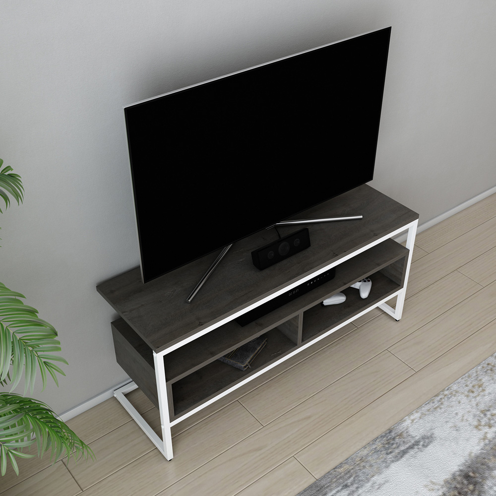 Decorotika Merrion 3 Shelf White Wenge TV Stand for 50 inch TV Image 6