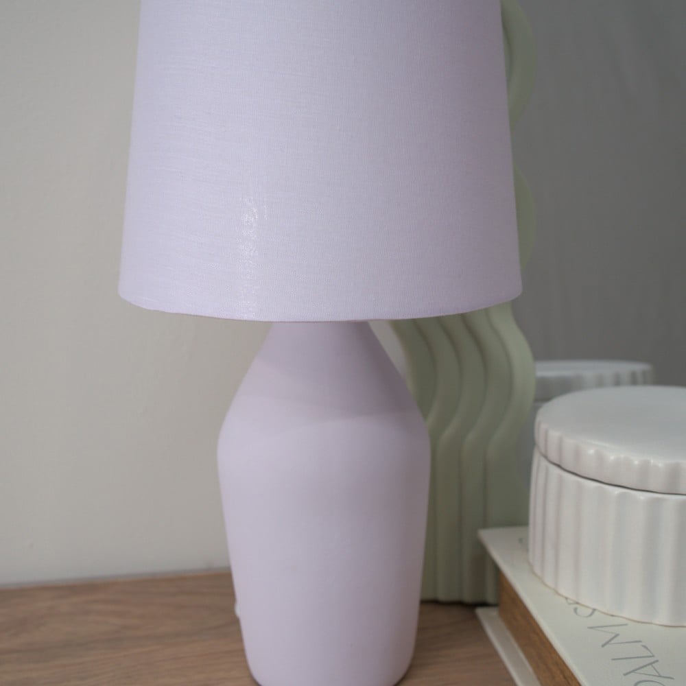 ValueLights Arlo Lilac Shade Ceramic LED Table Lamp Image 2