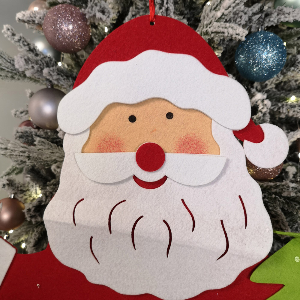 Samuel Alexander Red and White Christmas Hanging Santa Advent Calendar Image 6