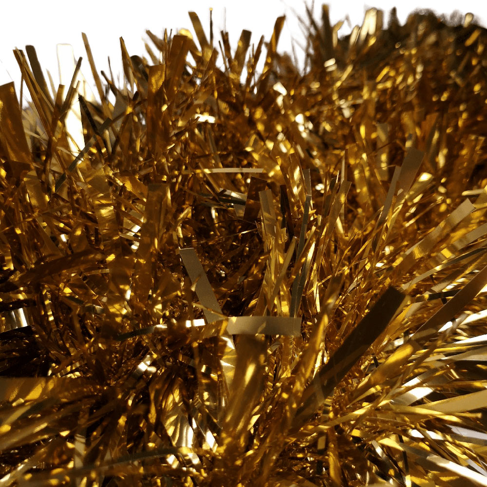 Samuel Alexander Gold Chunky Cut Christmas Tinsel Garland 10m Image 7