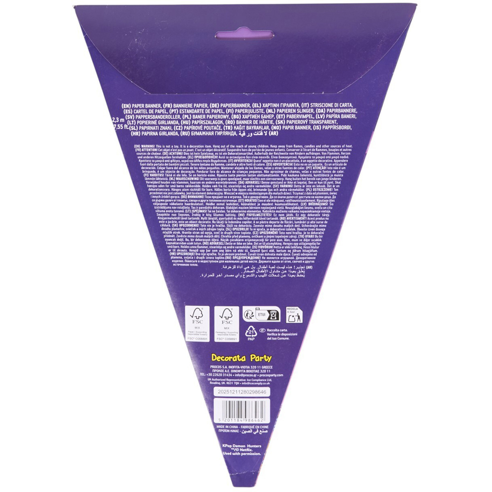 K-pop Demon Hunters Bunting Purple Image 2