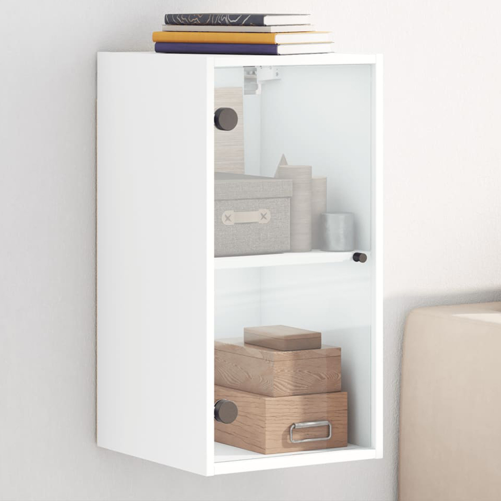 vidaXL 2 Door White Wall Cabinet Image 1