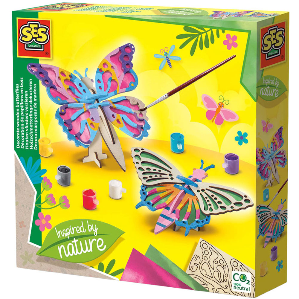 SES Creative Wooden Butterfly Decoration Set Image 1