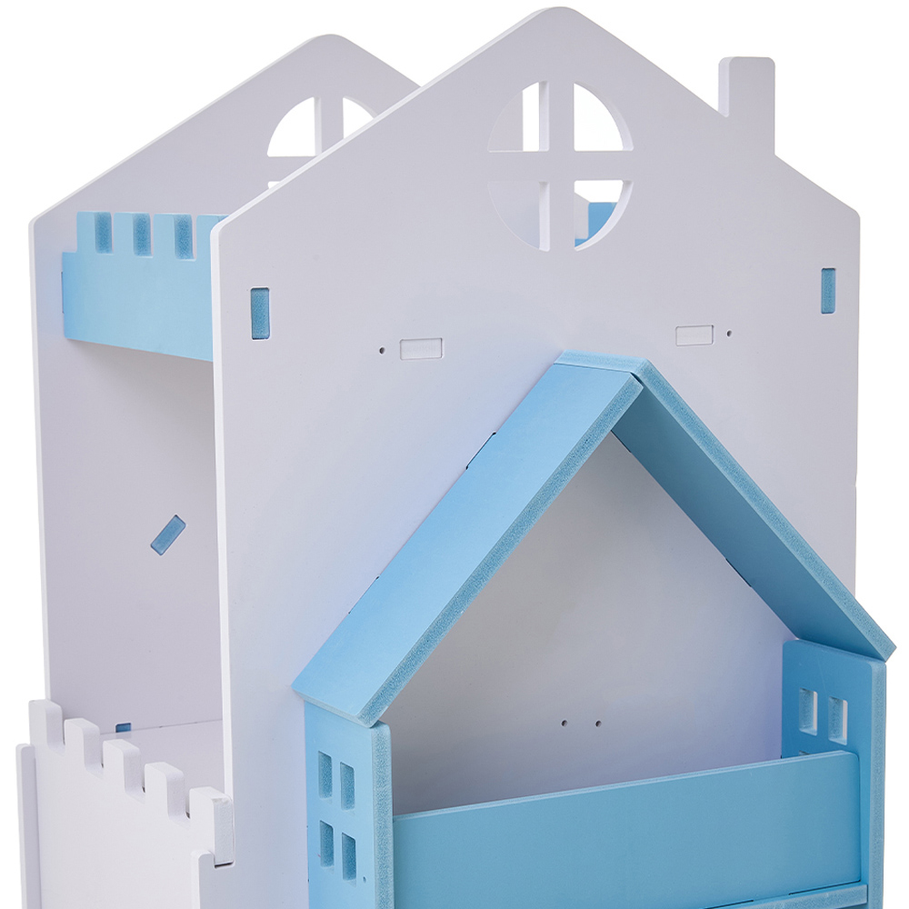 Living and Home 3 Tier Blue Rotating Kids Castle Bookshelf Image 4