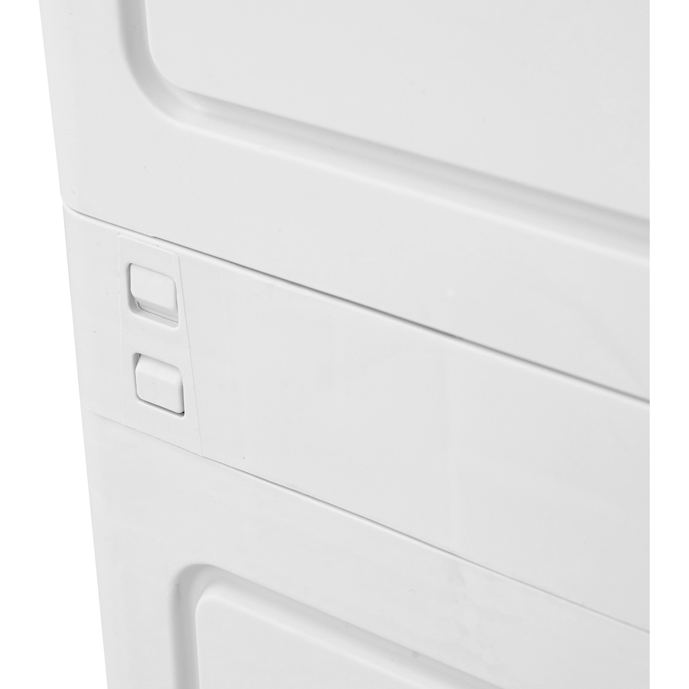 Living and Home 3-Tier Transparent Grey Slim Storage Cabinet with Wheels Image 4