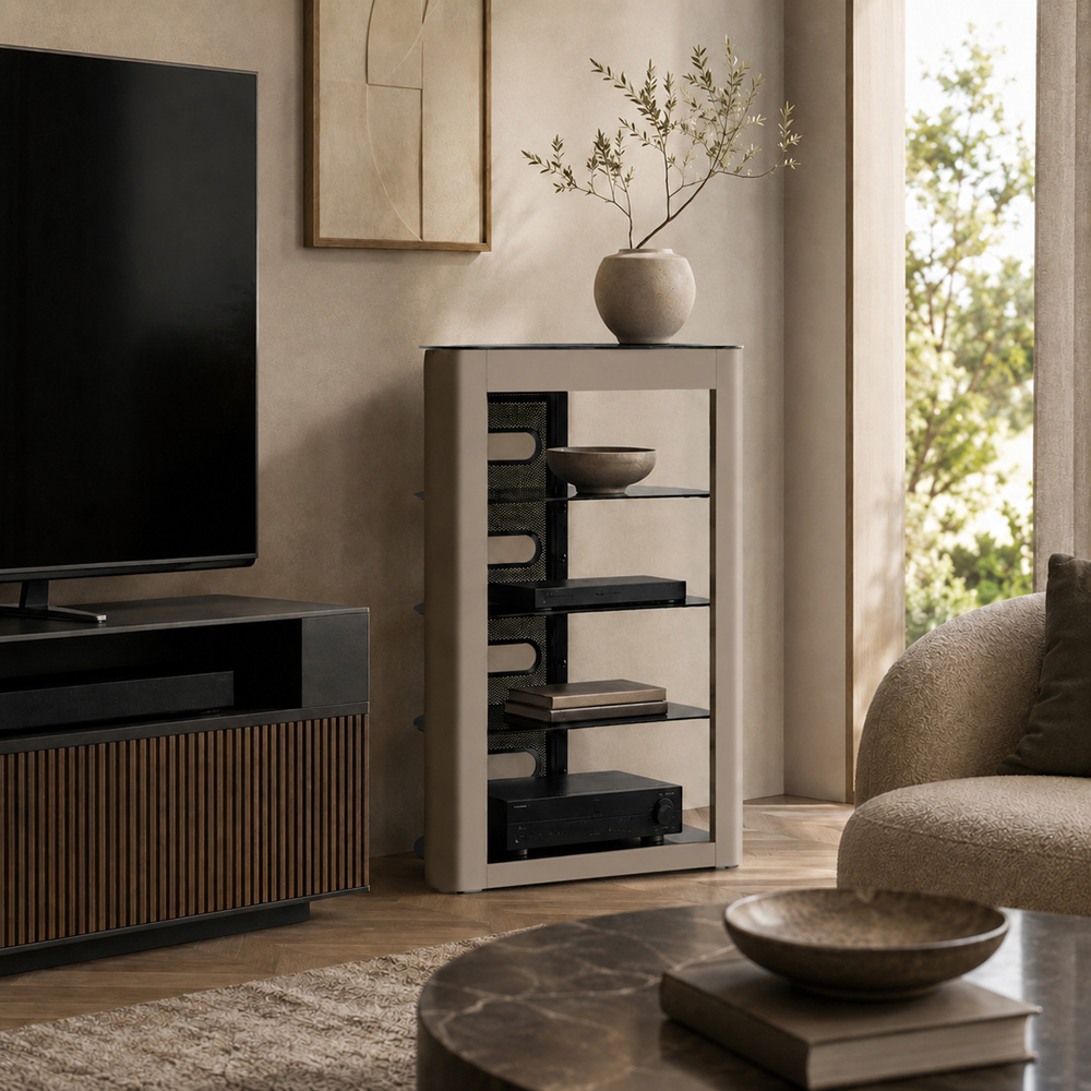 Centurion Zinnia 5-Tier Gloss Black Media Unit Image 3