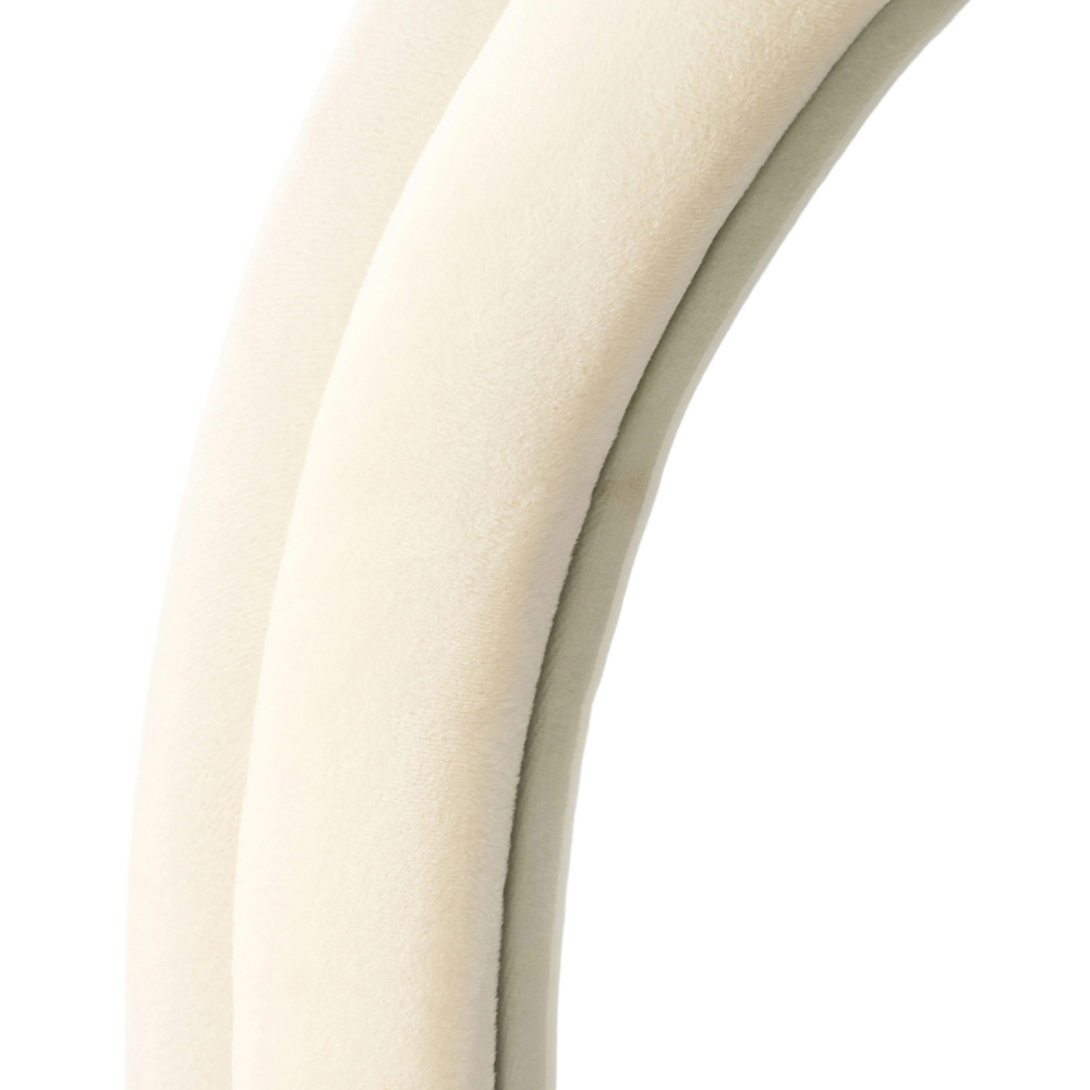Living and Home Beige Velvet Frame Wall Mount Full Length Mirror 160 x 60cm Image 5