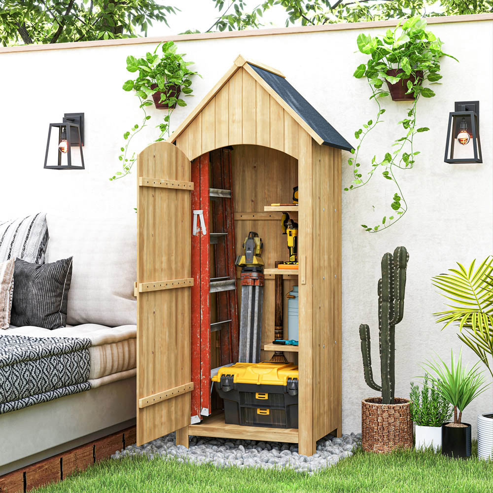 Outsunny 2.1 x 1.5ft 3 Shelf Small Garden Shed Image 2