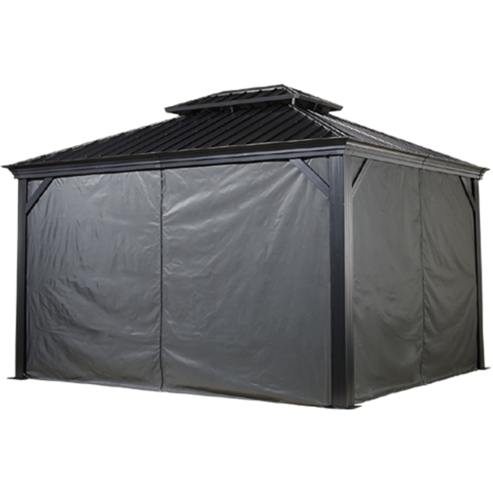 Sojag Messina 3 x 3.7m Grey Gazebo Curtain Image 1