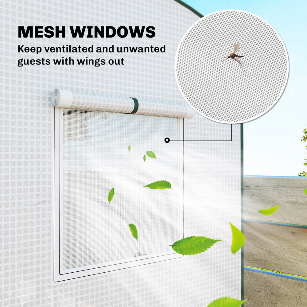 Outsunny White PE Cover Portable 6.5 x 2.4ft Greenhouse Image 6