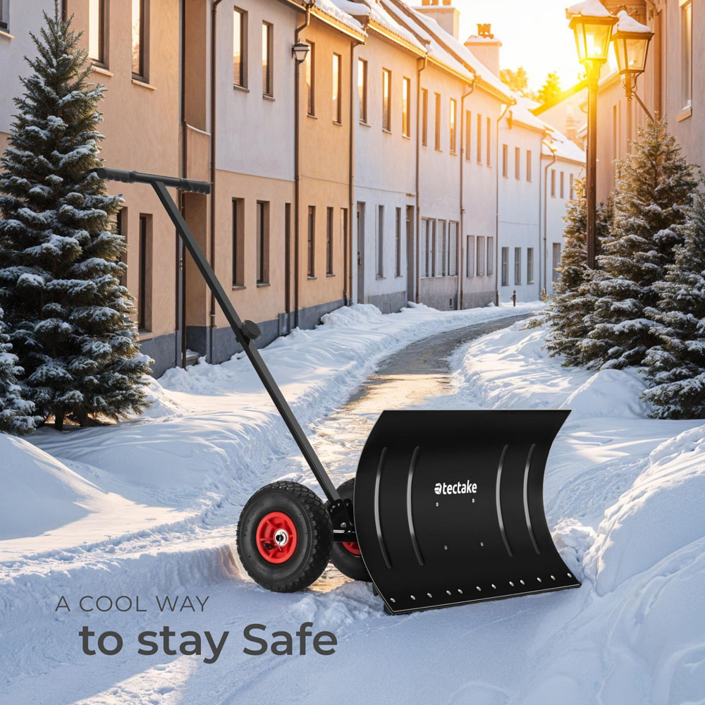 tectake Height Adjustable Snow Shovel on Wheels Muttler Image 8