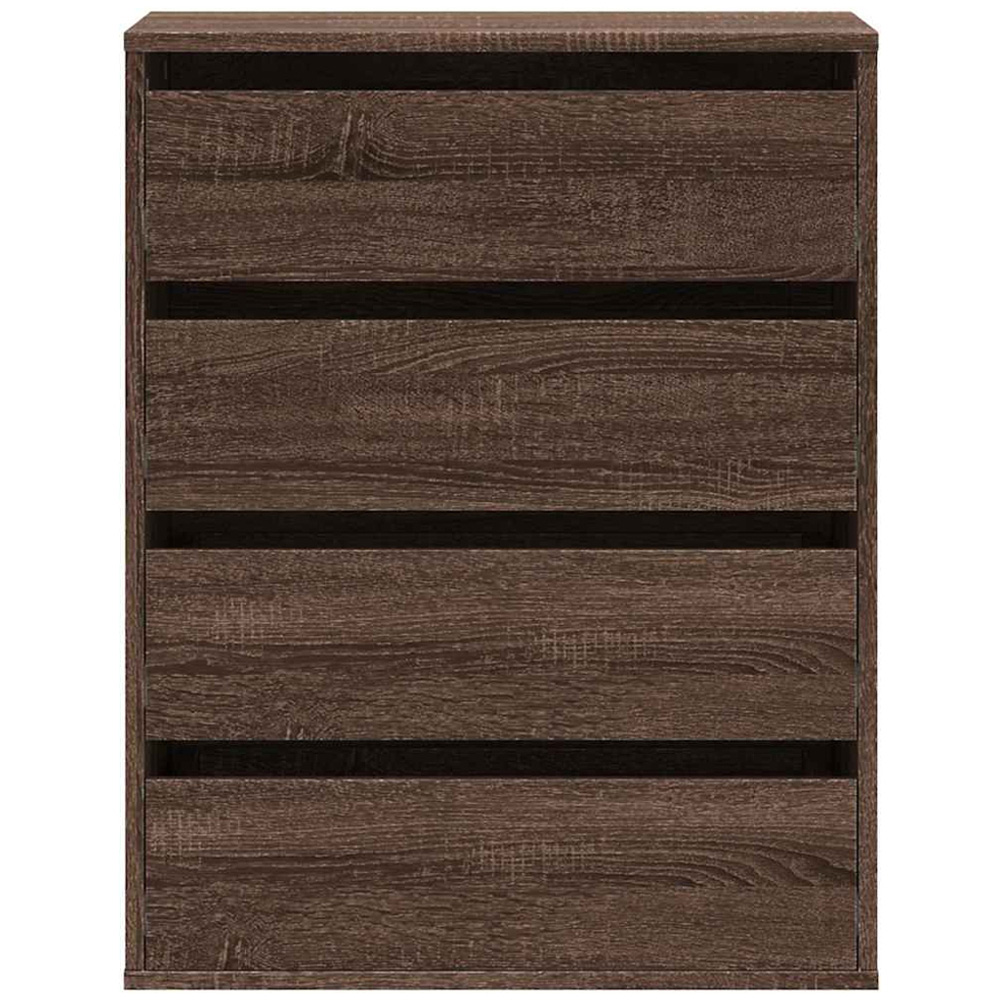 vidaXL 4 Drawer Brown Engineered Wood Chest of Drawers Image 4