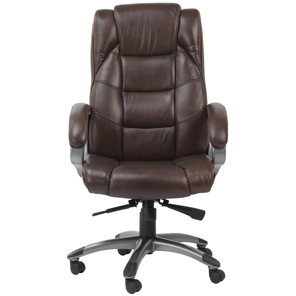 Alphason Northland Brown Soft Feel Leather High Back Executive Chair Image 2