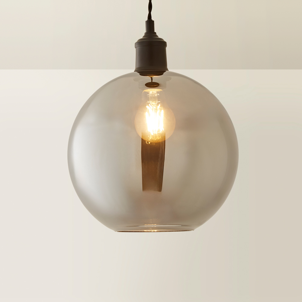 ValueLights Bellamy Smoke Easy Fit Glass Shade Image 5