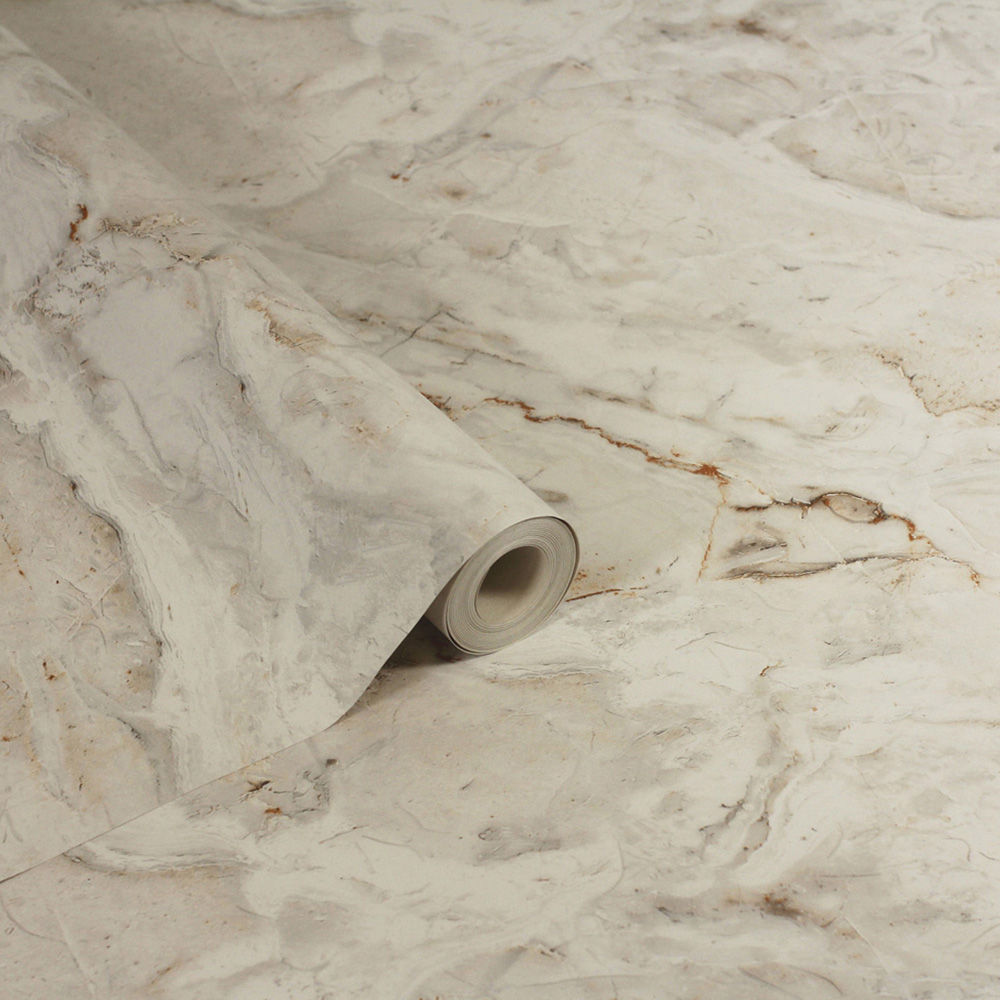 Arthouse Paros Marble Off White and Gold Wallpaper Image 2