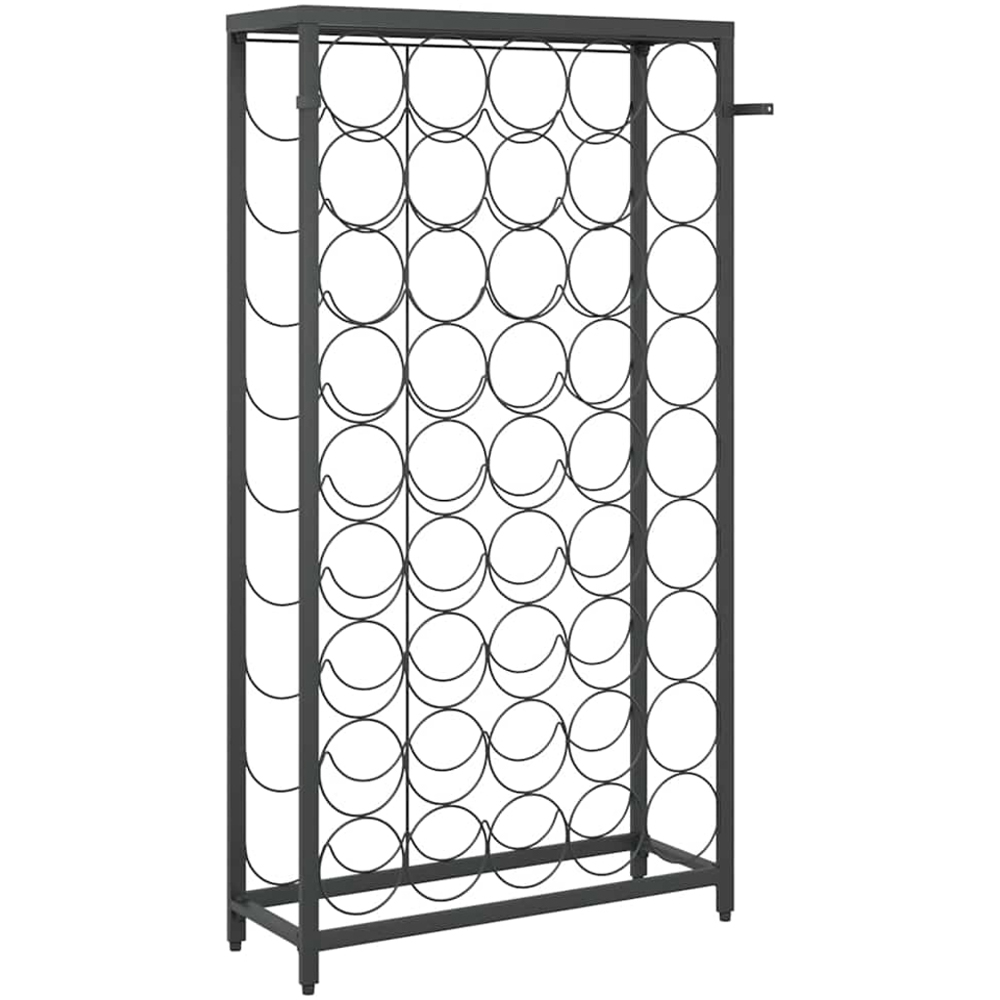 vidaXL 45 Bottle Black Slim Freestanding Wine Rack Image 3