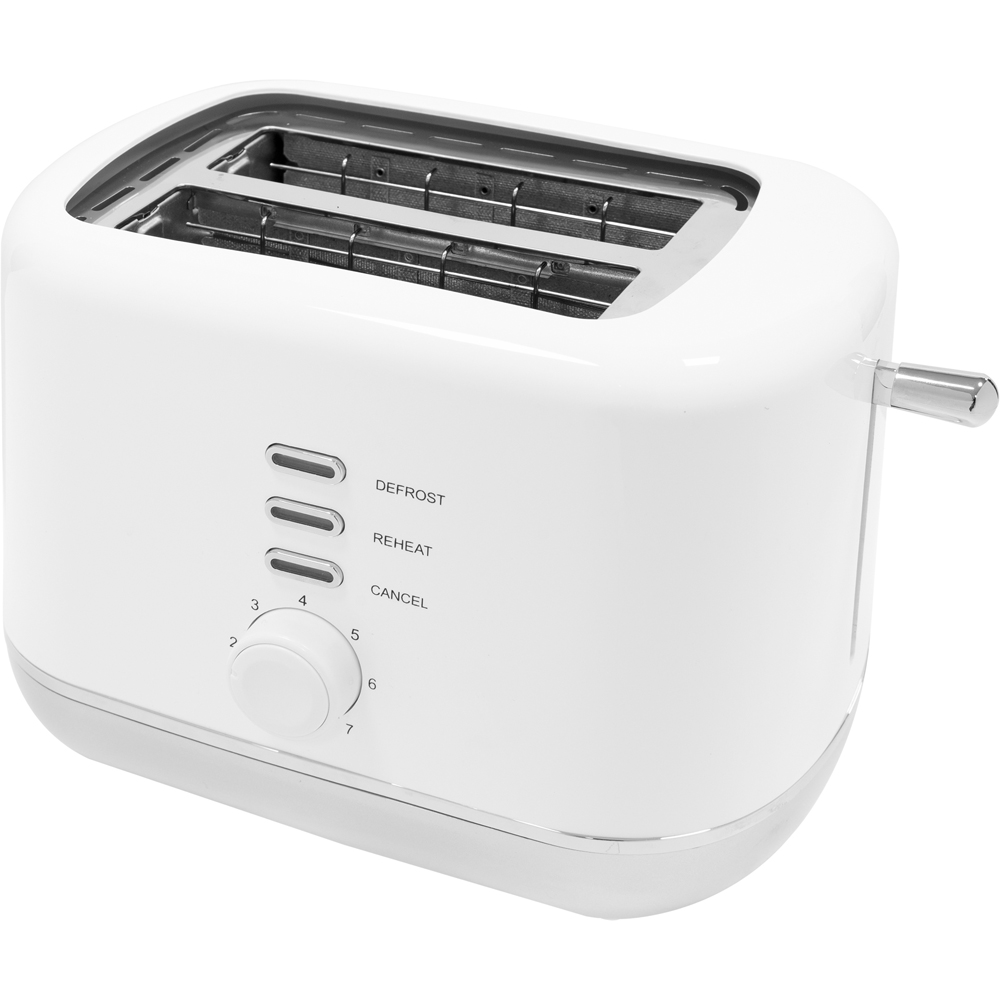 Benross White and Silver 2 Slice Toaster Image 1