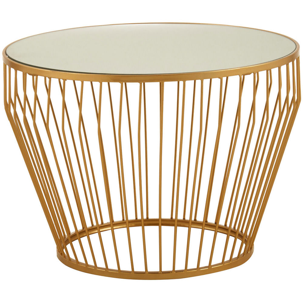 Premier Housewares Avantis Gold Finish Tapered Design Side Table Image 2