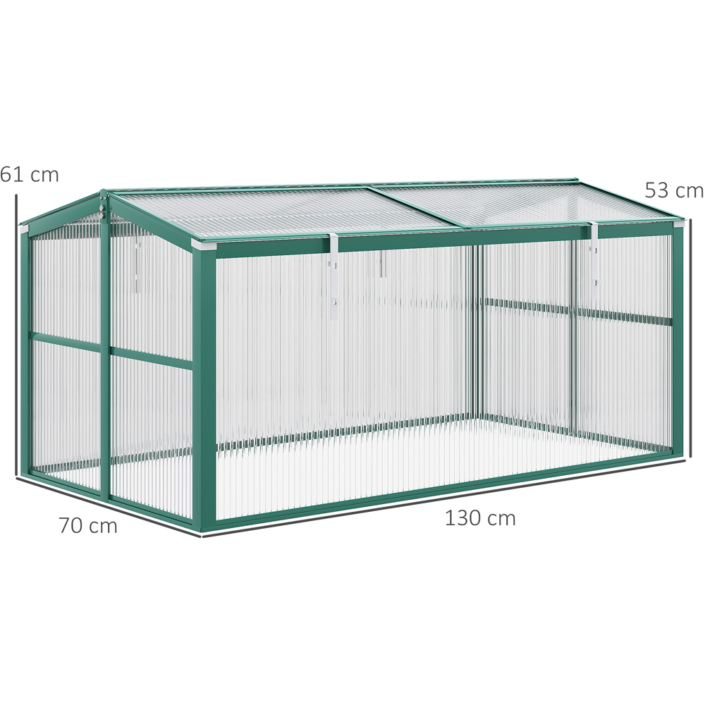 Outsunny Clear Polycarbonate 4.2 x 2.2ft Greenhouse Image 7